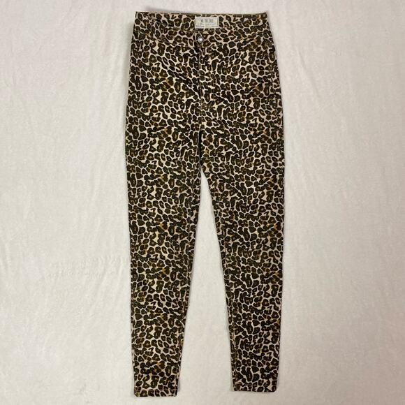 We The Free Leopard Print Jeans Size 25 - Picture 2 of 7